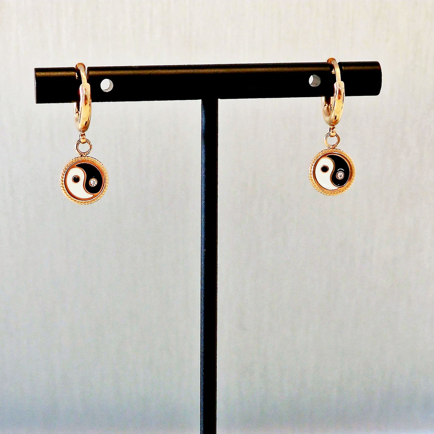 Stainless steel earrings - Yin Yang