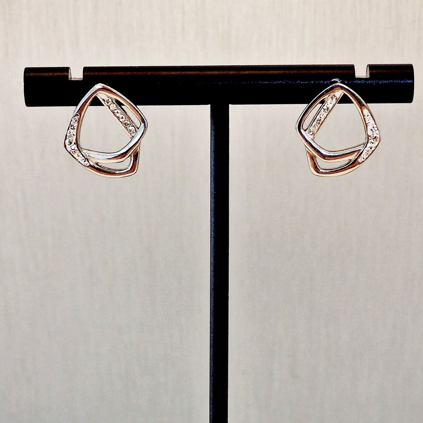 Stainless steel earrings - Crystal