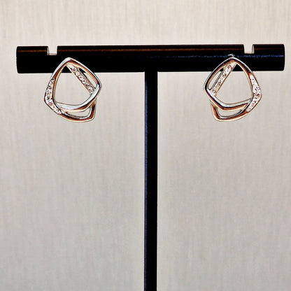 Stainless steel earrings - Crystal