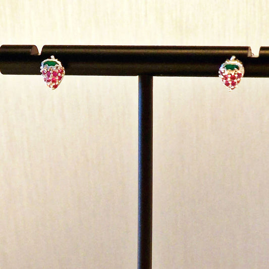 Stainless steel earrings - Strawberry