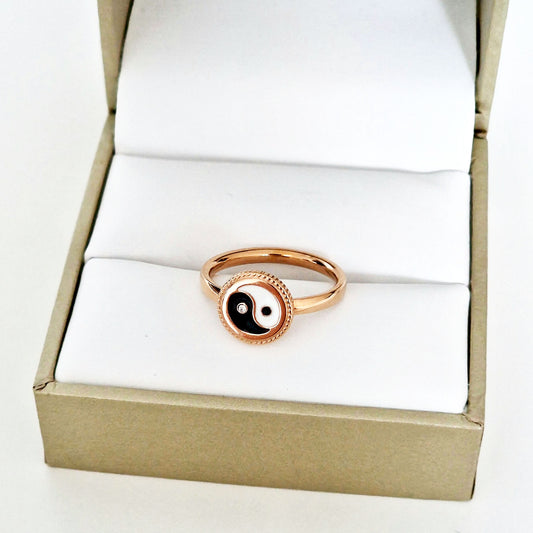 Stainless steel ring - Yin Yang