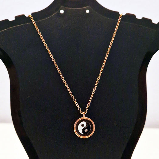 Stainless steel necklace - Yin Yang