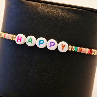 Stainless steel bracelet - Happy